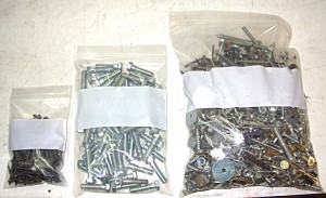 Plastic bags for tool storage