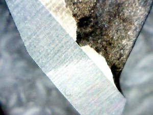 Inspecting the saw blade with the ProScope