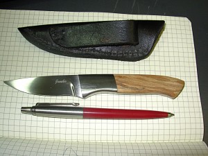 A beautiful, little, custom-made, sheath knife