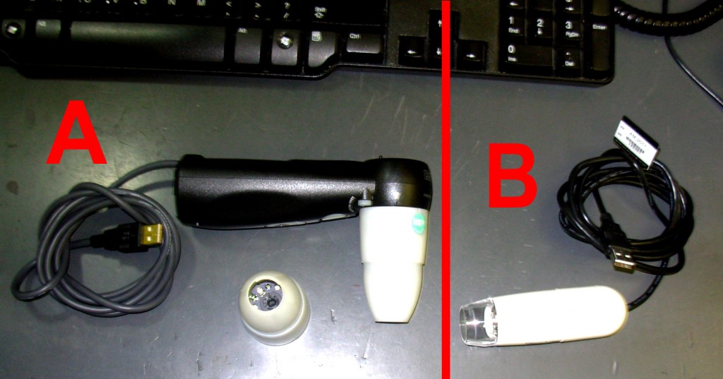 Comparison of two USB microscopes